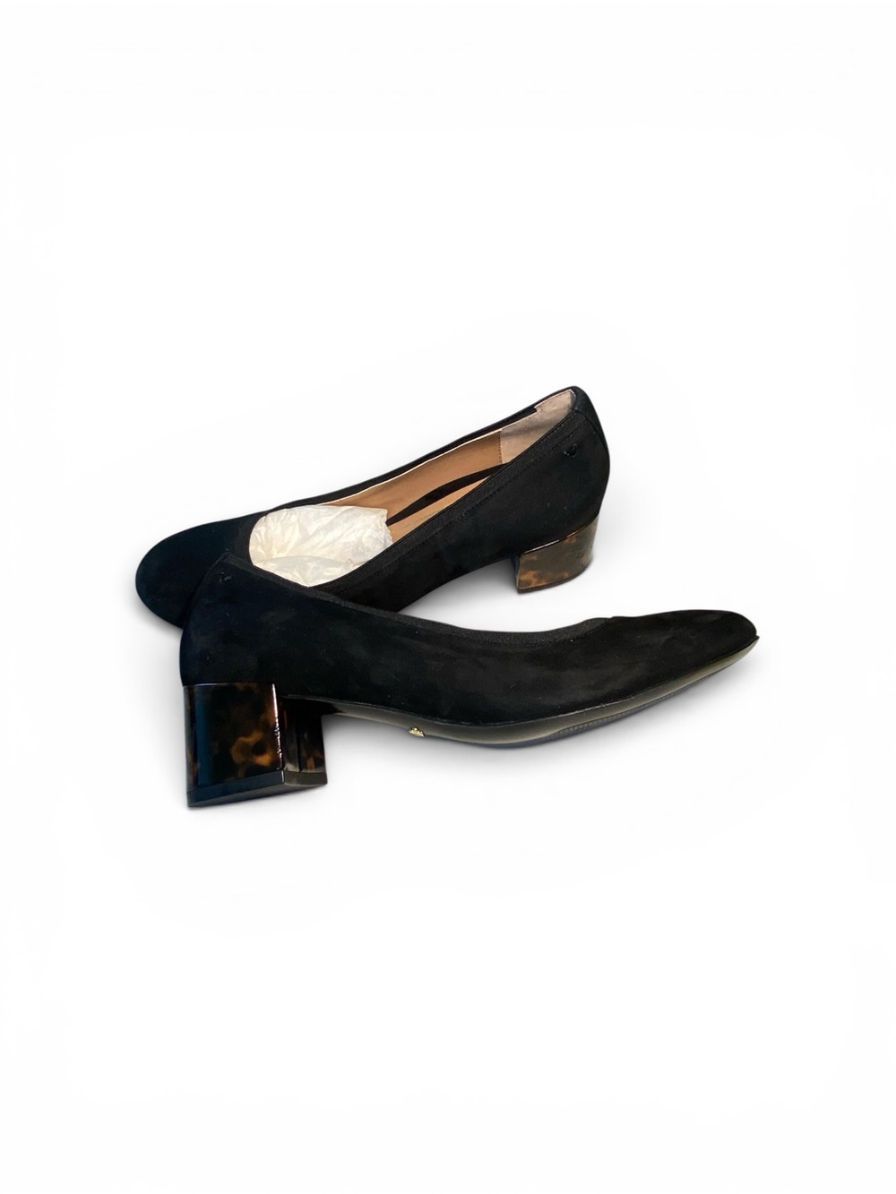 Vionic Black Suede Low Block Tortoise Heel Pumps - Picture 10 of 11